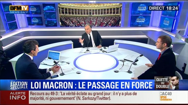 BFM Story: Édition spéciale Loi Macron (4/9): Le recours au 49.3 est-il un aveu de faiblesse ? - 17/02