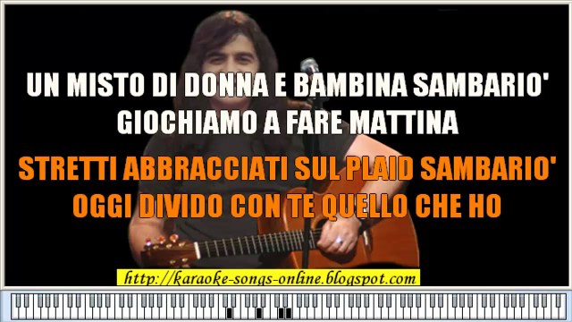 Drupi - Sambario Karaoke songs with lyrics on the screen, instrumental version