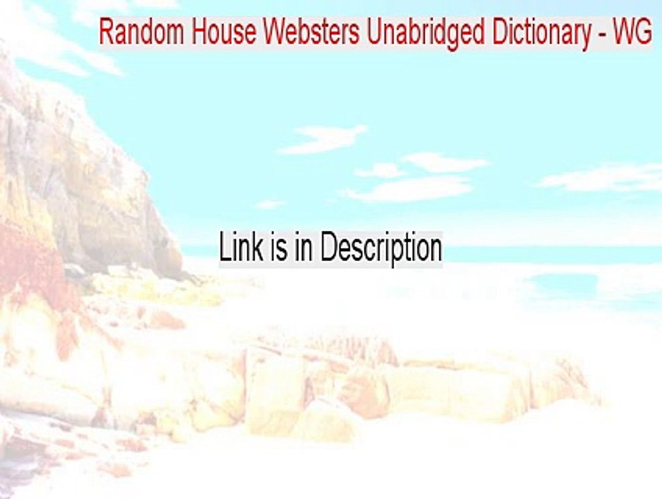 Random House Websters Unabridged Dictionary - WG Download [Download Now]