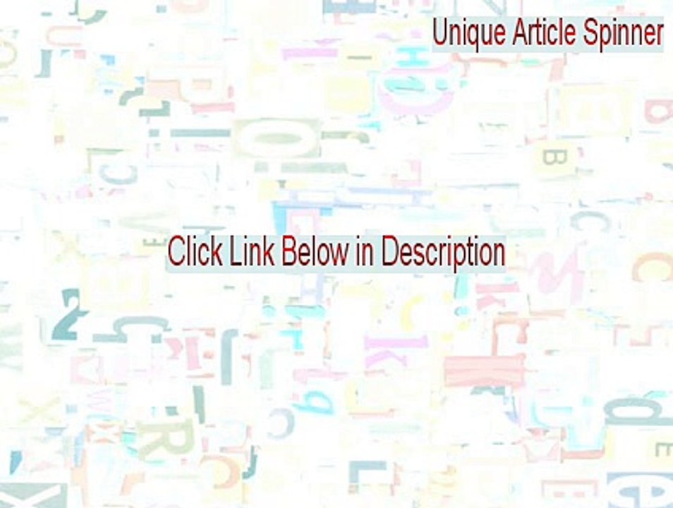Unique Article Spinner Key Gen (Legit Download 2015)
