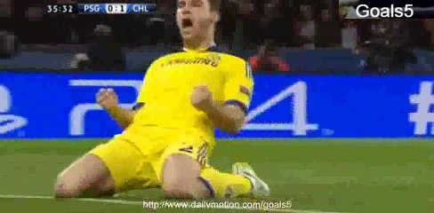 Branislav Ivanovic Goal PSG 0 - 1 Chelsea Champions League 17-2-2015