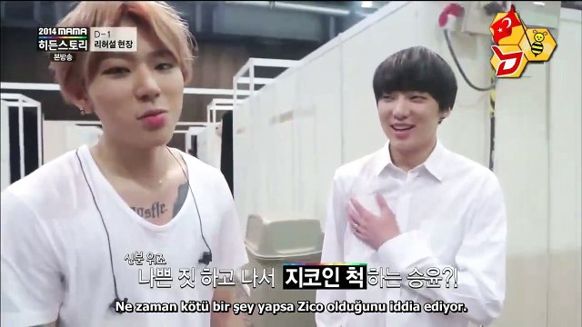 Block B ile Winner Kang Seungyoon MAMA 2014 Backstage (Türkçe Altyazılı)