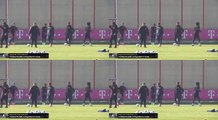 Thomas Müller does mocking impression of Cristiano Ronaldo at Bayern München Training 2015