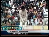 Geoff Boycott, 4,4,4, then Lance Gibbs takes a brilliant catch