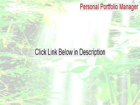 Personal Portfolio Manager Crack - personal portfolio manager software [2015]
