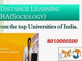 80-10000-200 Distance Learning BA Sociology  in Noida-delhi-NCR