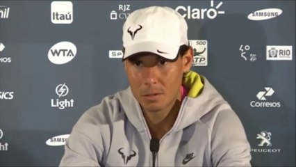 Rafael Nadal's press conference / R1 Rio Open 2015
