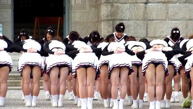 Young cheerleaders chearleeding girls Kyoto cheerleaders