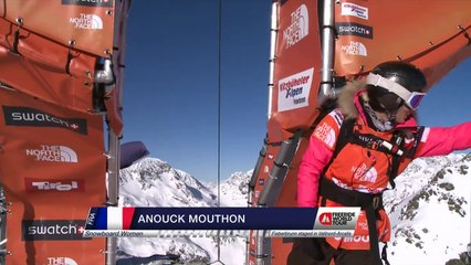 FWT15 - Run of Anouck Mouthon (FRA) Swatch Freeride World Tour 2015 Fieberbrunn By The North Face restaged in Vallnord-Arcalis AND