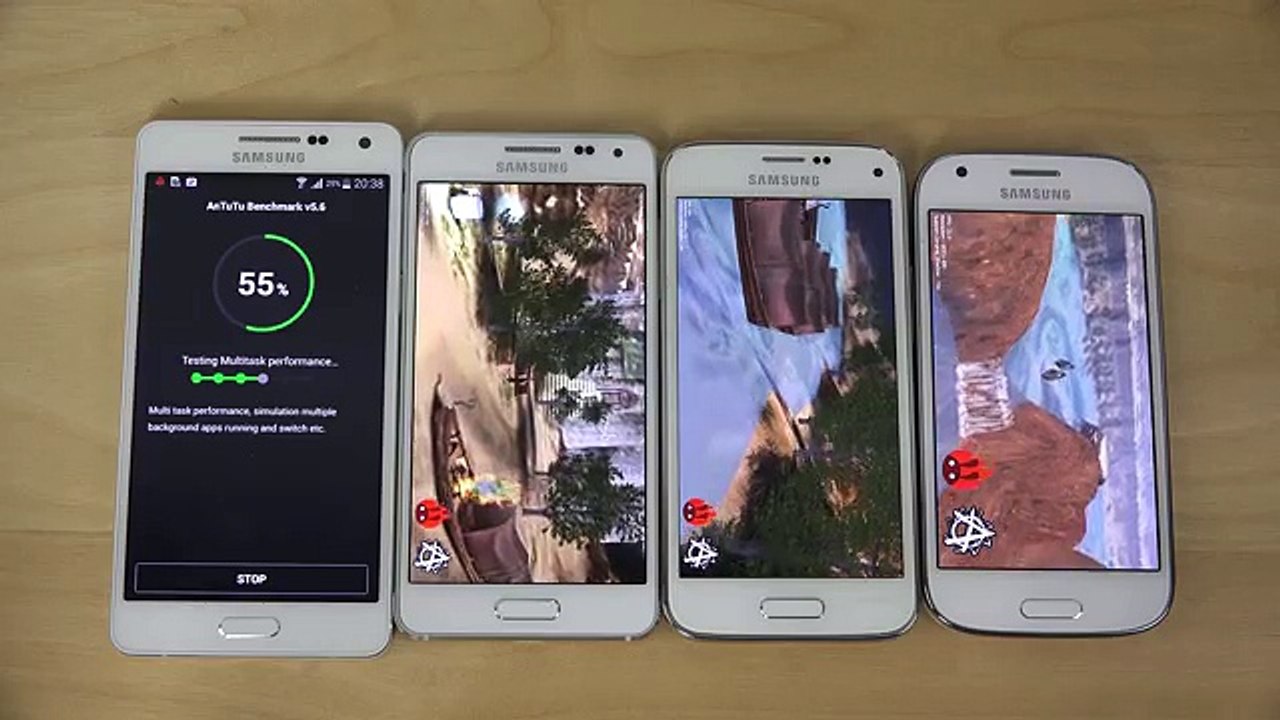 Samsung Galaxy A5 vs. Galaxy Alpha vs. Galaxy S5 Mini vs. Galaxy Ace 4 - AnTuTu Benchmark Speed Test