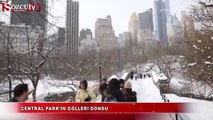 Central Park'ın gölleri dondu