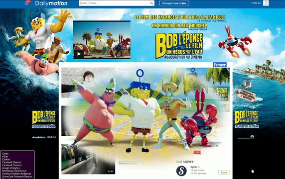 Paramount Bob l'éponge - Habillage Masthead et Flash transparent