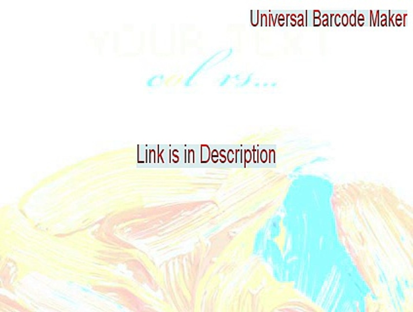 universal barcode maker