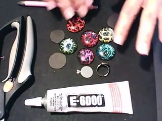 DIY - Nail Polish Glass Stone Ring and Bezel