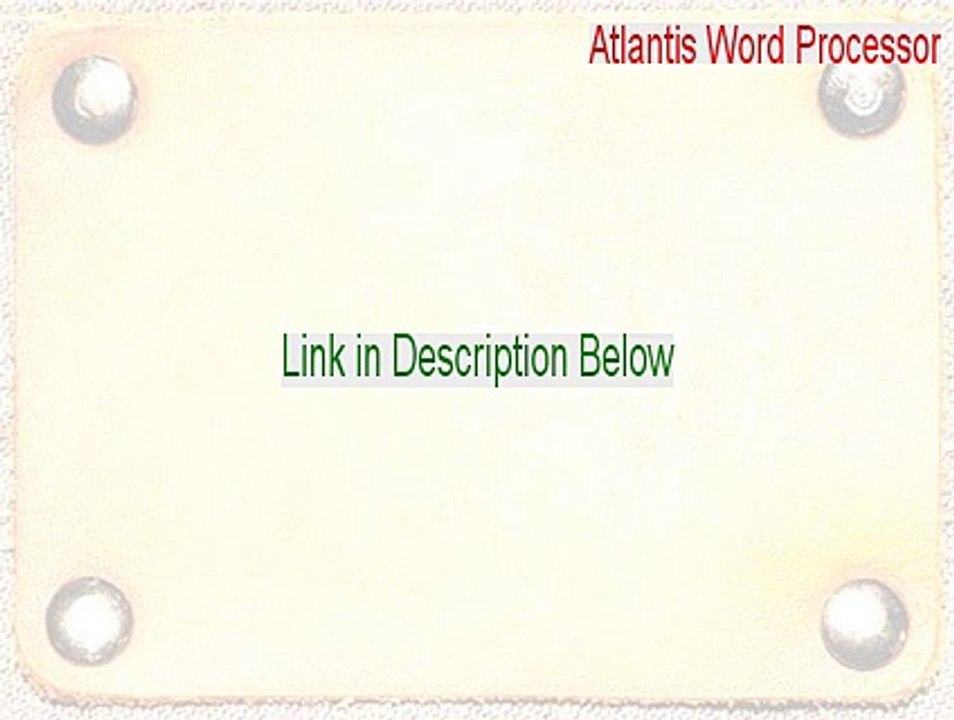 Atlantis Word Processor Download [atlantis word processor review]