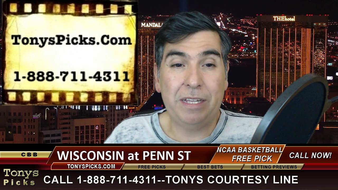 Penn St Nittany Lions vs. Wisconsin Badgers Free Pick Prediction NCAA College Basketball Odds Preview 2-18-2015