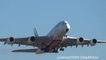 Airbus A380 Emirates Airline. Takeoff from London Heathrow Airport