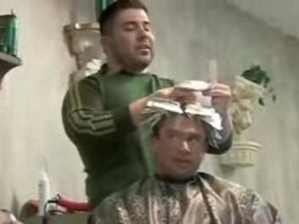 Lee Priest at the hair salon