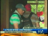 Policía decomisa 63 gramos de droga y electrodomésticos en Morona Santiago