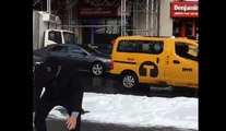 Ronaldo a été frappé avec une boule de neige à New York