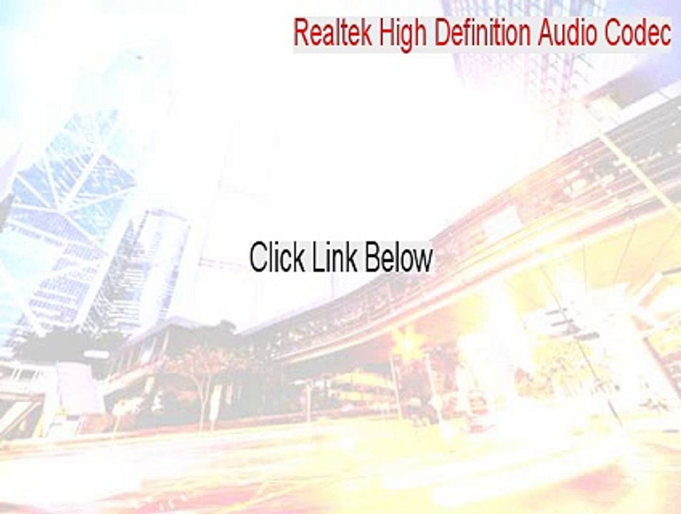 Realtek High Definition Audio Codec (Windows 2000/XP/2003) Full (Instant Download)