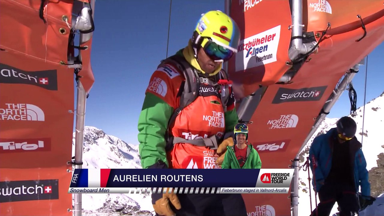 FWT15 - Run of Aurelien Routens (FRA) Swatch Freeride World Tour 2015 Fieberbrunn By The North Face restaged in Vallnord-Arcalis AND
