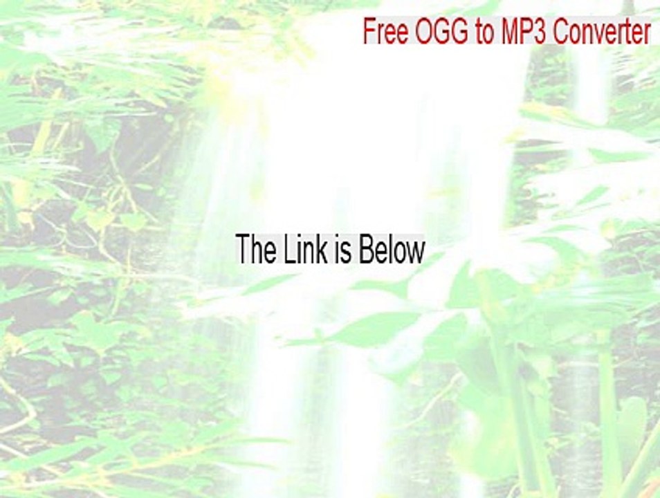 Free OGG to MP3 Converter Serial [free ogg to mp3 converter linux]