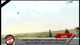 بالفيديو..وزير الدفاع يؤدي التحية العسكرية لطائرة اف 16