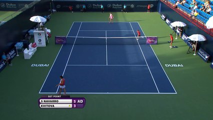Dubaï - Kvitova tombe face à Suarez Navarro