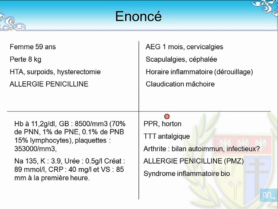 Cas clinique DCEM4 APLACC