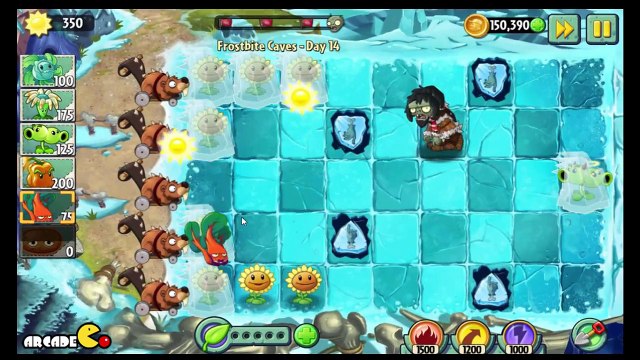 Plants vs Zombies 2 Frostbite Cave Part 1 All Plants New Costumes!