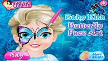 Frozen Game 2013 - Baby Elsa Butterfly Face Art - Frozen Disney Movies Inspired