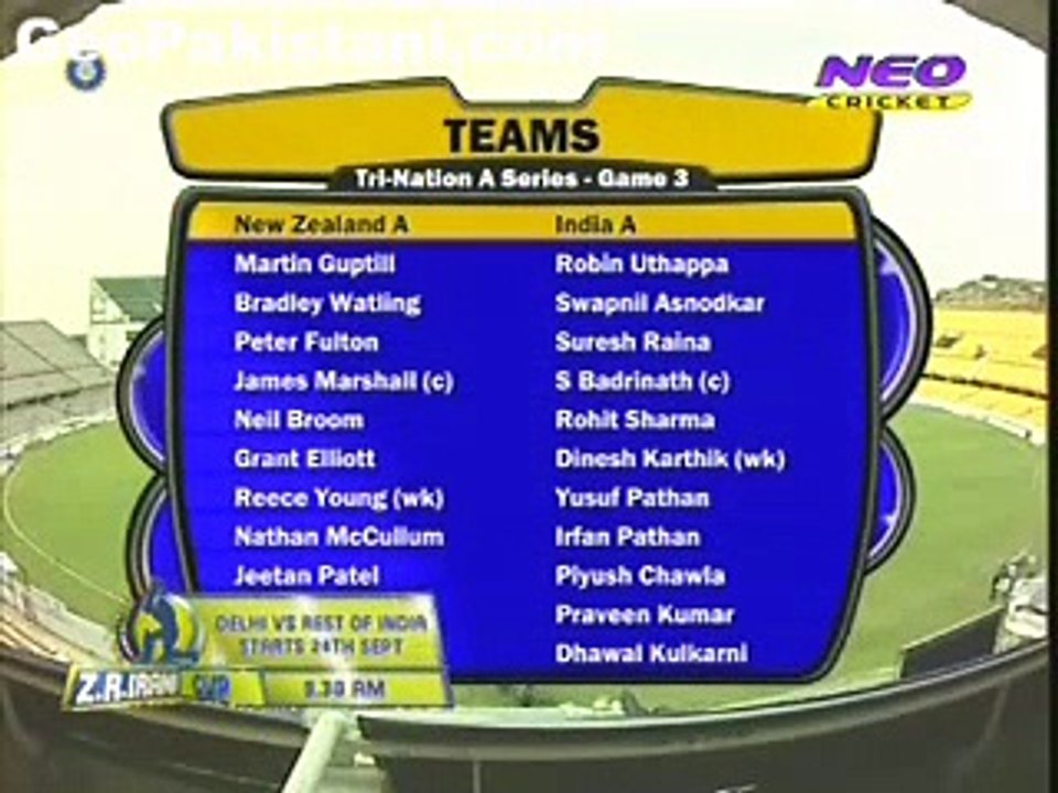 India A vs New Zealand A - Part 1