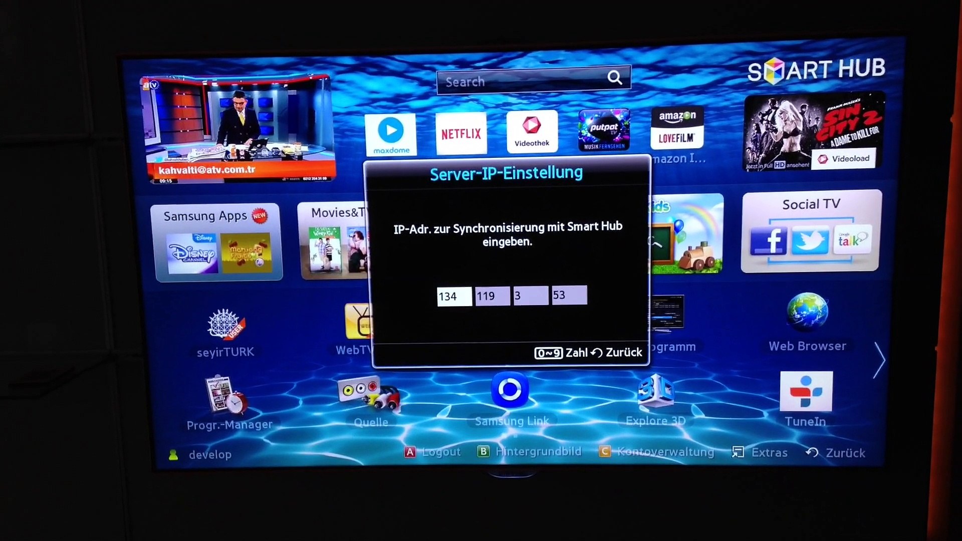 Kartina tv samsung smart tv ip adresse