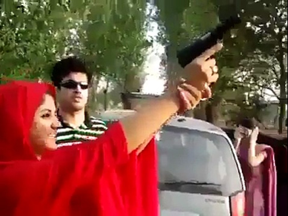 a beautiful girl firing