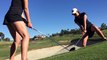 Des jolies filles font des trick shots de fou en Golf!