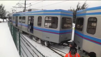 Yoğun Kar, Tramvayı Raydan Çıkardı