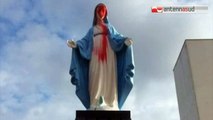 TG 18.02.15 Lecce: statua della Madonna imbrattata, schiaffo a Chiesa e famiglia