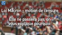 Loi Macron - motion de censure : Elle ne passera pas, on vous explique pourquoi