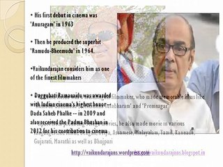 Daggubati Ramanaidu Is No More Says, Vaikundarajan