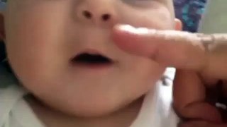 Cute Baby playing with his father