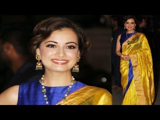 Dia Mirza HOT Curves & Navel in Saree