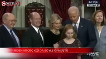 Biden küçük Maggie'yi de böyle öpmüştü