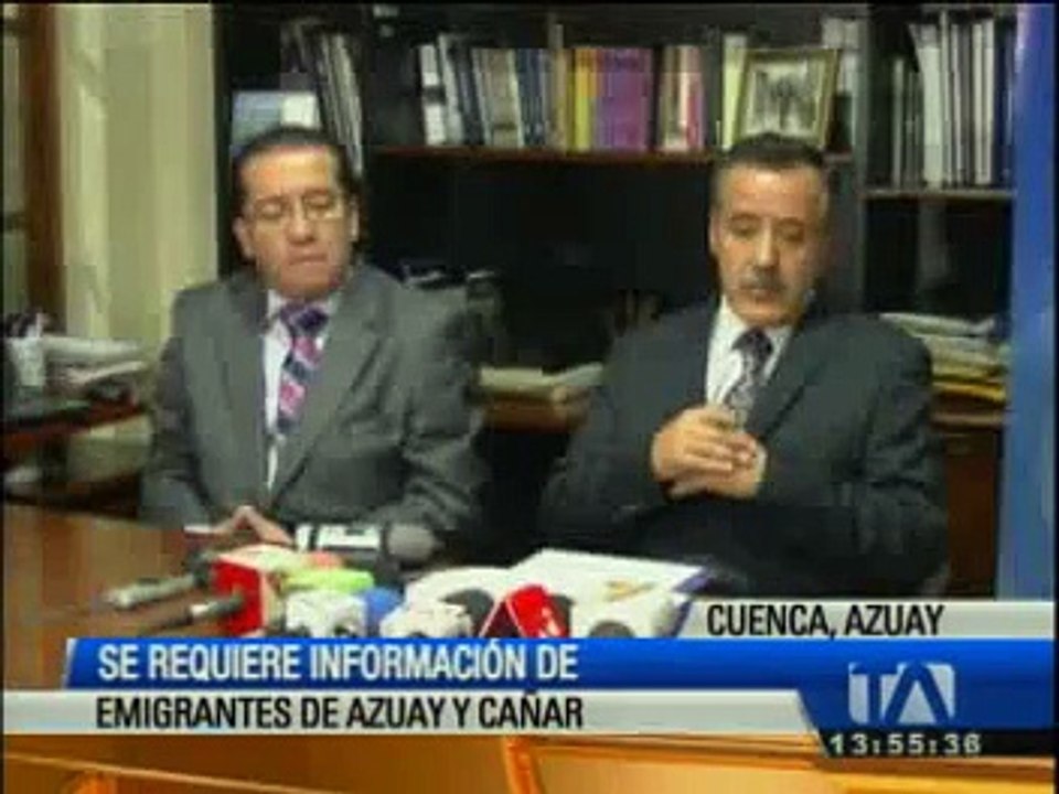 Requieren información de emigrantes de Azuay y Cañar