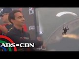 WATCH: Daring skydiver uses small parachute
