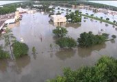 Drone Footage Shows Severe Flooding in Houston Suburb