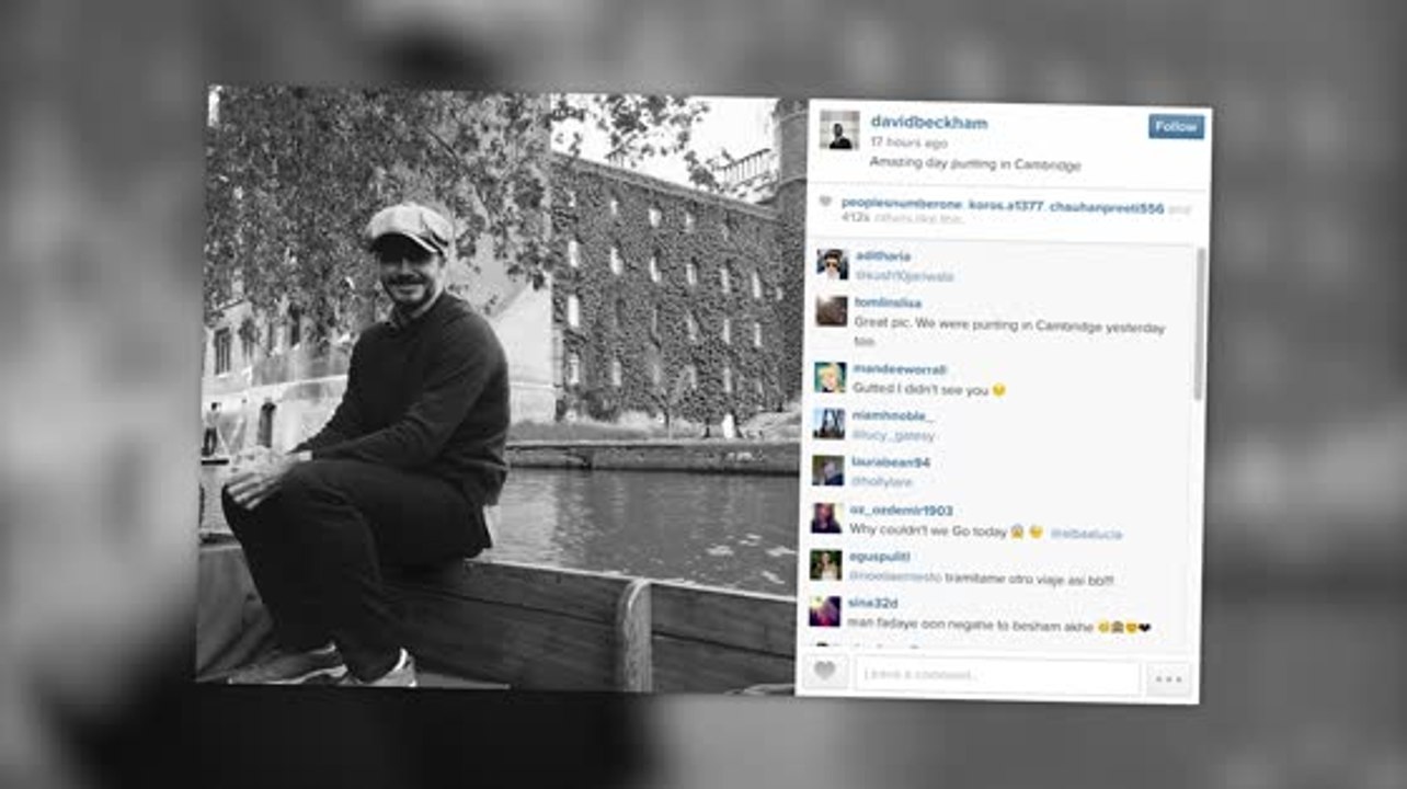 David Beckham genießt sein Wochenende in Cambridge