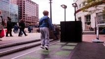 Paving in Canary Wharf will power streetlights as you walk