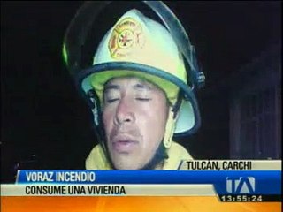 Incendio consumió una vivienda por completo