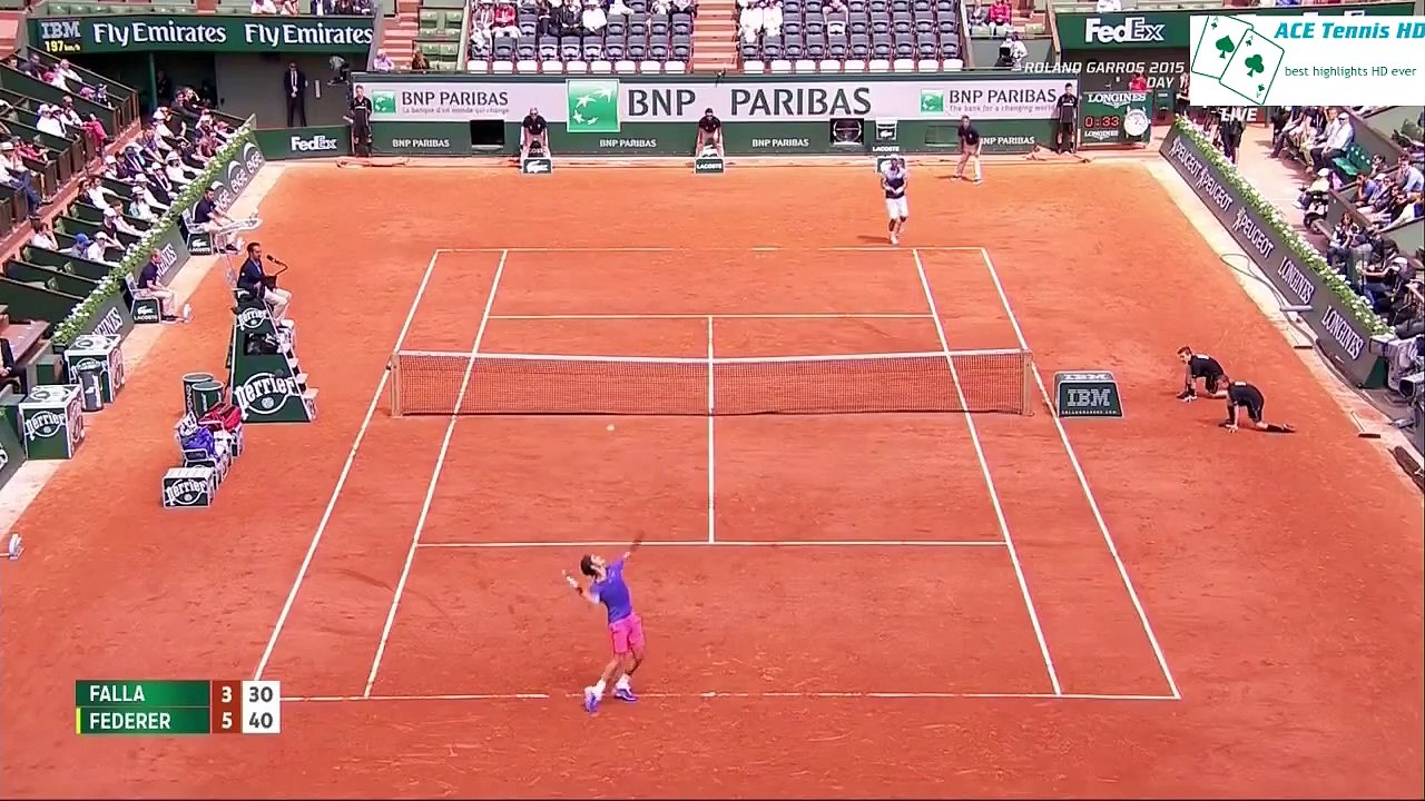 Roger Federer vs Alejandro Falla - French Open 2015 - ateeksheikh